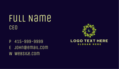 Natural Leaf Organic Business Card Image Preview