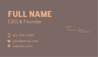 Stylish Brand Wordmark  Business Card Image Preview