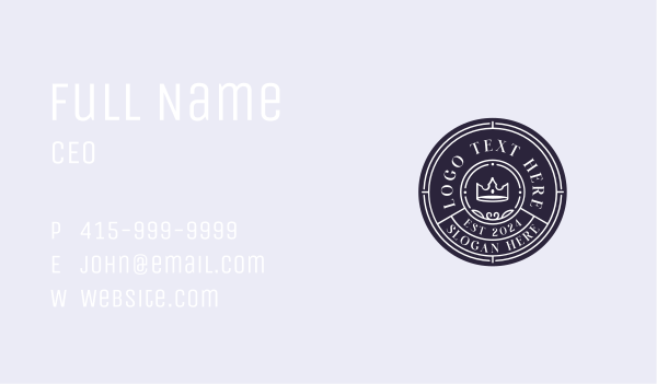 Crown Company Agency Business Card Design Image Preview