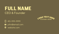 Rustic Generic Wordmark Business Card Design