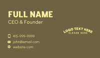 Rustic Generic Wordmark Business Card Preview