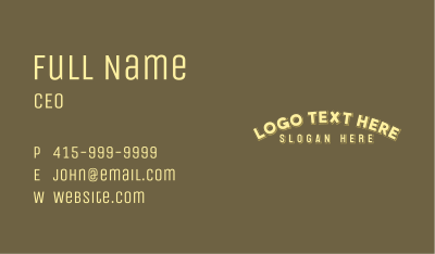 Rustic Generic Wordmark Business Card Image Preview