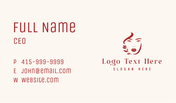 Woman Face Beauty Business Card Design Image Preview
