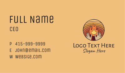 Campfire Hands Business Card Image Preview