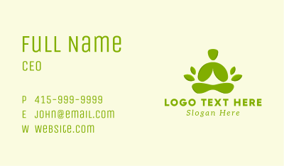 Nature Meditating Human  Business Card Image Preview