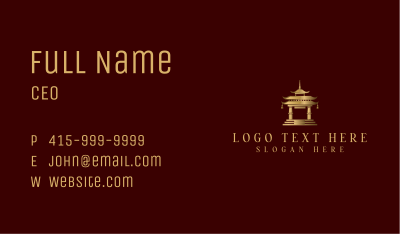 Chinese Temple Architecture Business Card Image Preview