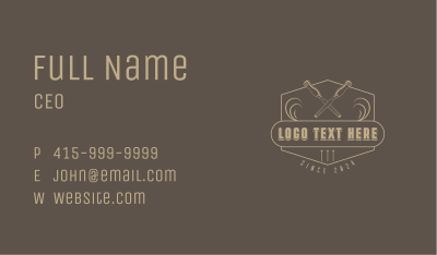 Wood Chisel Woodwork Business Card Image Preview