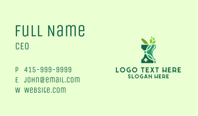 Green Natural Pharmacy Business Card