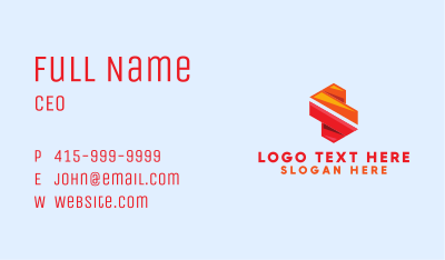 Colorful Geometric Letter S  Business Card Image Preview