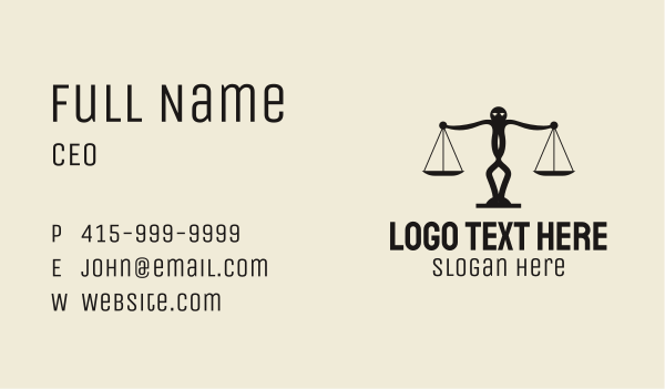 Scale Person Justice Business Card Design Image Preview