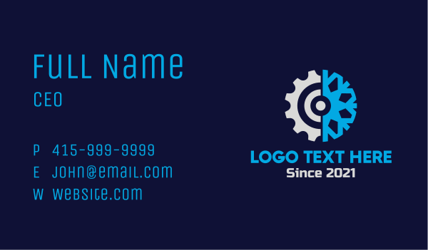 Ice Gear Engineering Business Card Design Image Preview