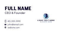 Technology Hexagon Head Business Card Image Preview