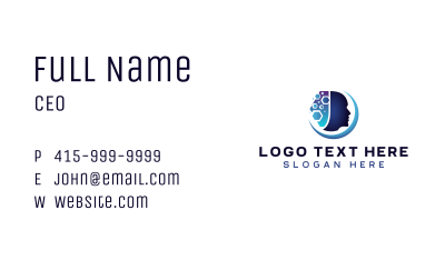 Technology Hexagon Head Business Card Image Preview