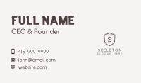 Classic Shield Badge Letter Business Card Image Preview