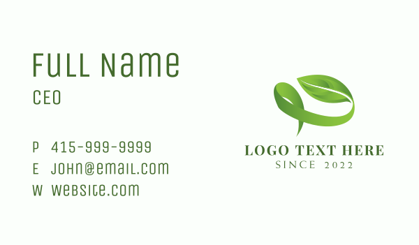 Leaf Vegan Farm Business Card Design Image Preview