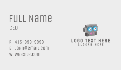 3D Robot Head  Business Card Image Preview