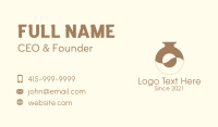 Brown Contemporary Vase Business Card Design