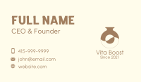 Brown Contemporary Vase Business Card Image Preview