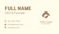 Brown Contemporary Vase Business Card Design