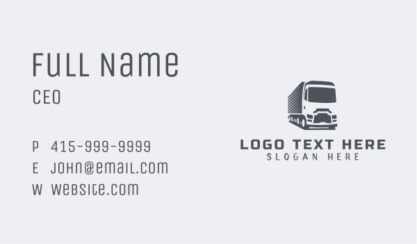 Gray Transport Trucking Business Card Design Image Preview