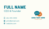 Chat Speech Bubble Business Card Preview