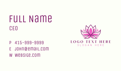 Wellness Lotus Flower Business Card Image Preview