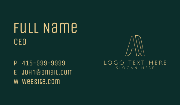Elegant Abstract Letter A Business Card Design Image Preview