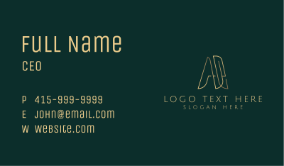 Elegant Abstract Letter A Business Card Image Preview