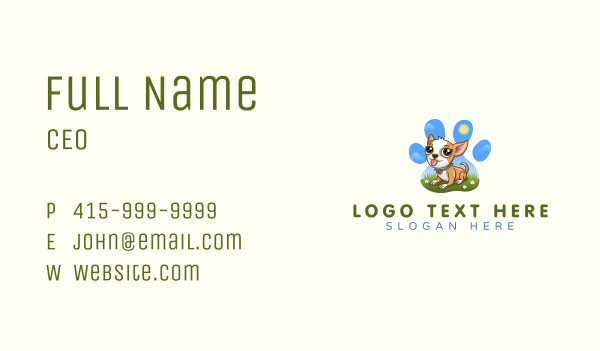 Pet Dog Paw Business Card Design Image Preview