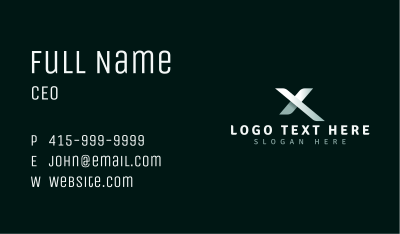 Creative Origami Letter X Business Card Image Preview