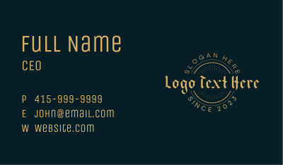 Gothic Hipster Circle Business Card Image Preview