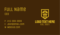 Golden Law Shield  Business Card Image Preview