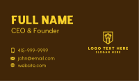 Golden Law Shield  Business Card Design