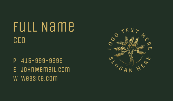 Eco Tree Plant Business Card Design Image Preview