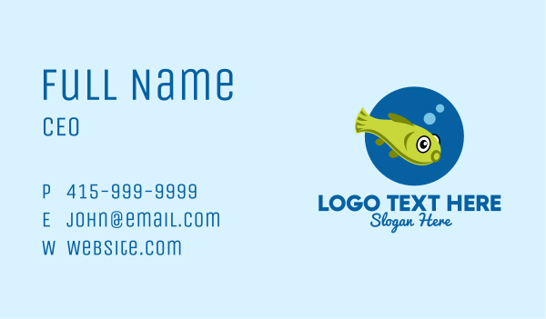 Swimming Pet Fish  Business Card Design Image Preview