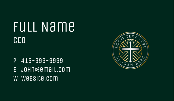 Holy Christian Cross Business Card Design Image Preview