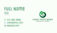 Spiral Green Leaves Business Card Image Preview