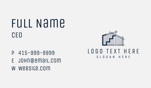 House Plan Architecture Business Card Design Image Preview