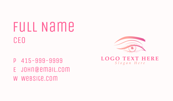 Beauty Cosmetic Eye Business Card Design Image Preview