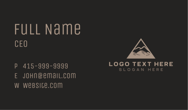 Peak Mountain Hiking Business Card Design Image Preview