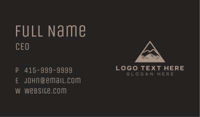 Peak Mountain Hiking Business Card Image Preview