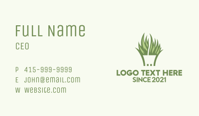 Green Grass Lawn Care  Business Card