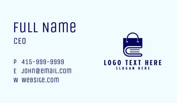 Shopping Bag Book Business Card Design Image Preview