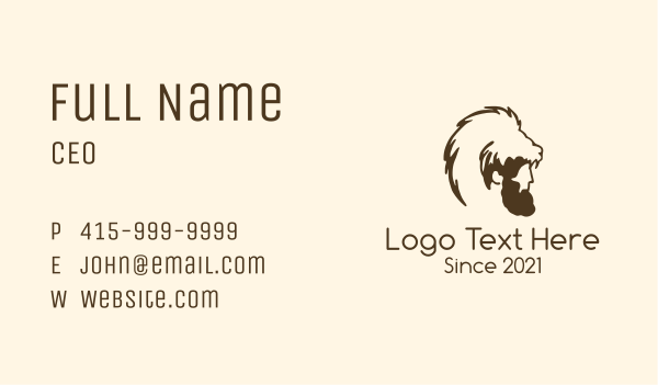 Wild Animal Headdress Business Card Design Image Preview