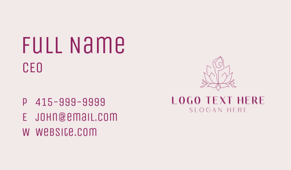 Yoga Lotus Zen Business Card Design Image Preview