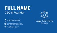 White Winter Snowflake  Business Card Image Preview
