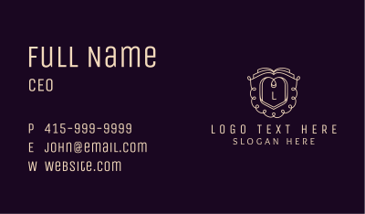 Academic Book Shield Lettermark Business Card Image Preview