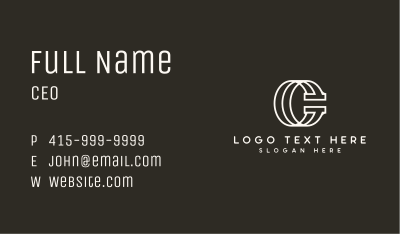 Classic Corporate Letter C Business Card Image Preview
