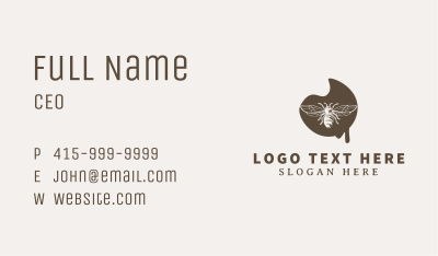 Brown Honey Bee Business Card Image Preview
