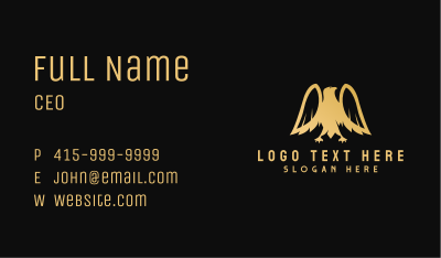 Golden Deluxe Eagle Business Card Image Preview